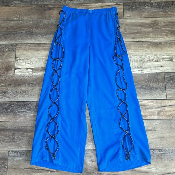 NWOT FP Movement Kalahari Wide Leg Pants Blue Large - Picture 5 of 11